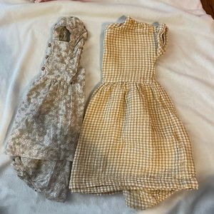 Little planets, yellow checkered dress in Carter’s flower 18 months